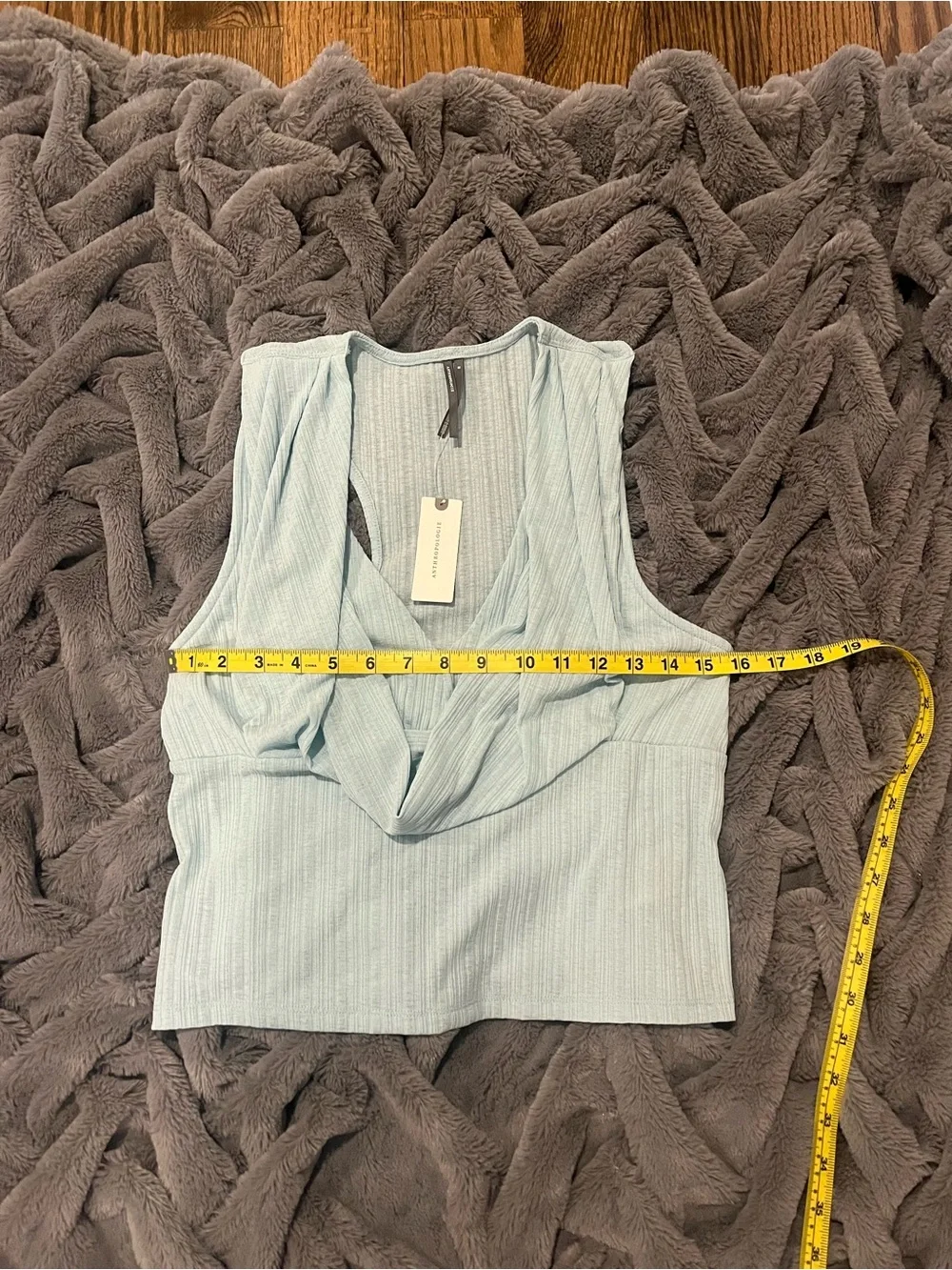 NWT Anthropologie Cropped Cowl-Neck Top - Picture 11 of 12